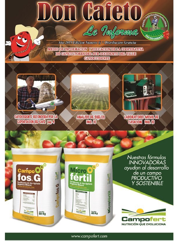 Portada del periódico Don Cafeto, edición 6